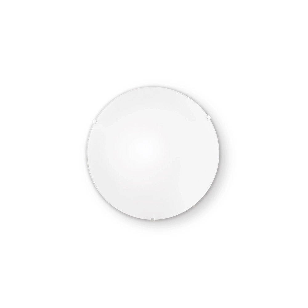 Plafoniera Moderna Simply Vetro Bianco 1 Luce E27