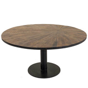 Tavolino in legno e metallo marrone 90x90x45h