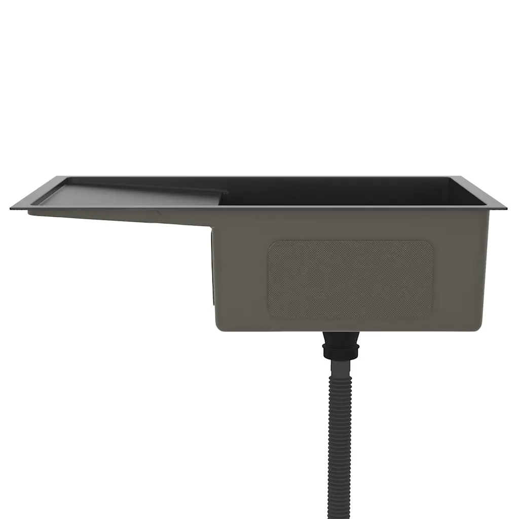 Lavello da Cucina Lavorato a Mano Nero Acciaio Inox CFW6828589
