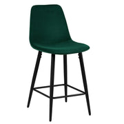 Sedia da bancone in velluto BOYLD, colore verde