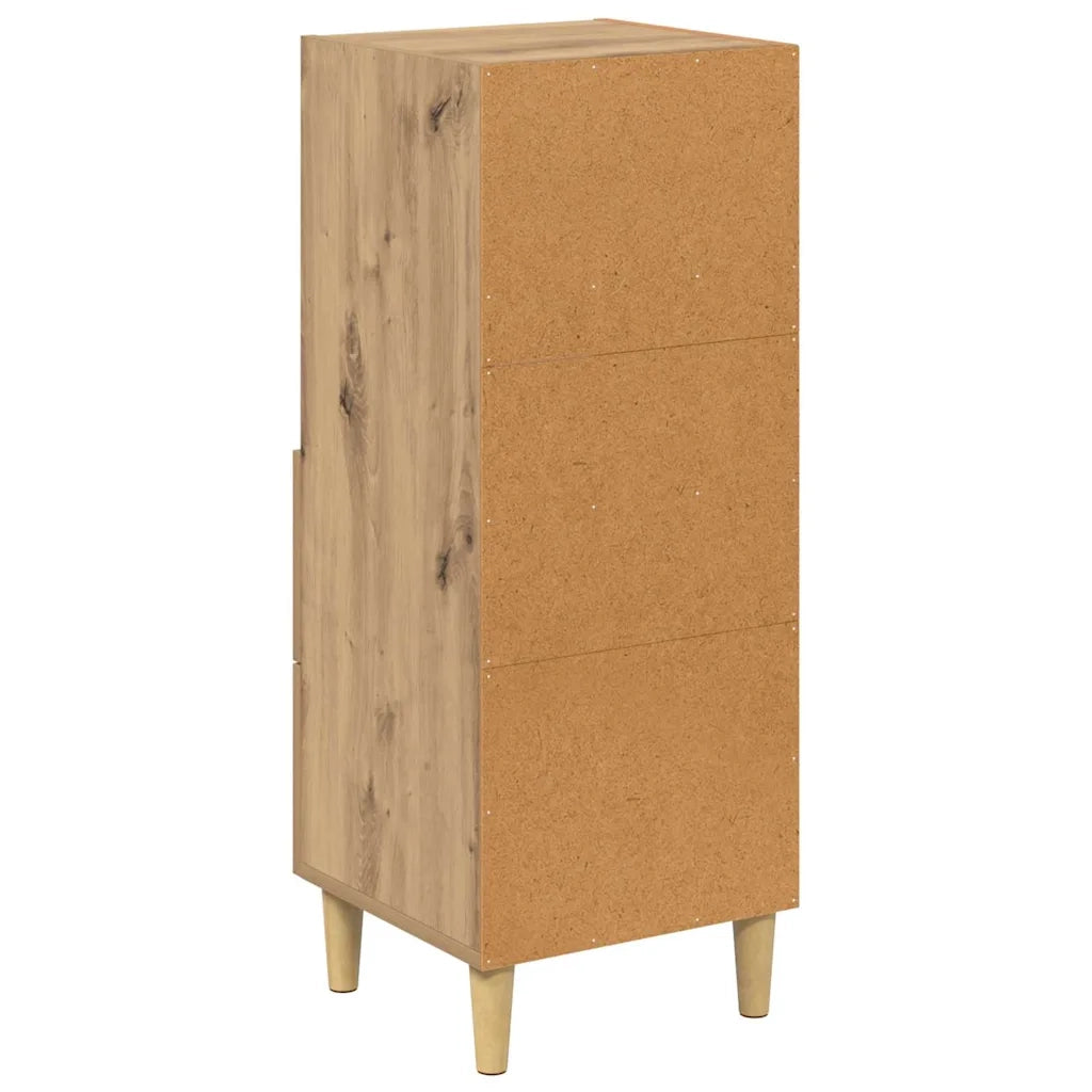 Credenza-Buffet-Armadio da cucina rovere artigianale 34 x 34,5 x 90 cm Legno multistrato 840447