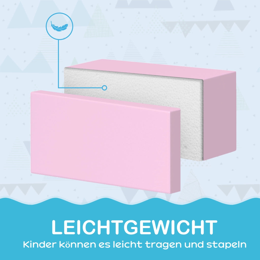 Blocchi di schiuma per bambini, 40x40x20 cm, multicolore, pelle sintetica ¨C Minimal