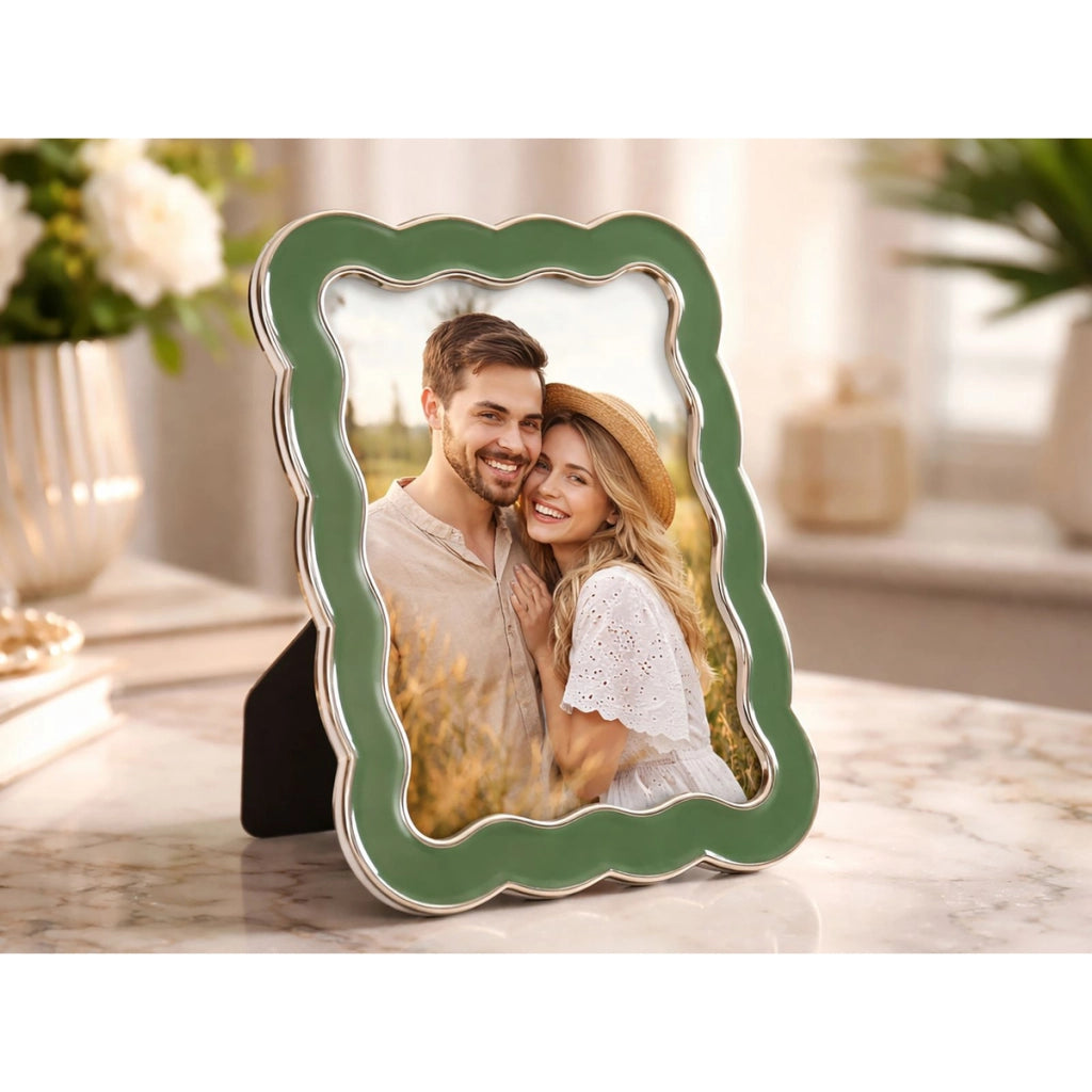 Portafoto VKH1014, Verde, Metallo, 15,7x1,3x21,1 cm