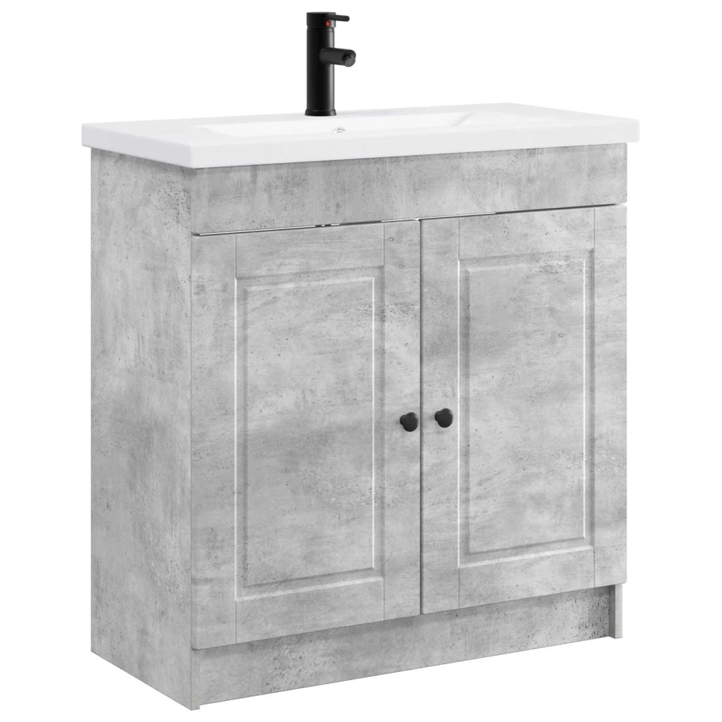Set di mobili per il bagno Grigio Cemento 78,5 x 37,5 x 81 cm 3404137