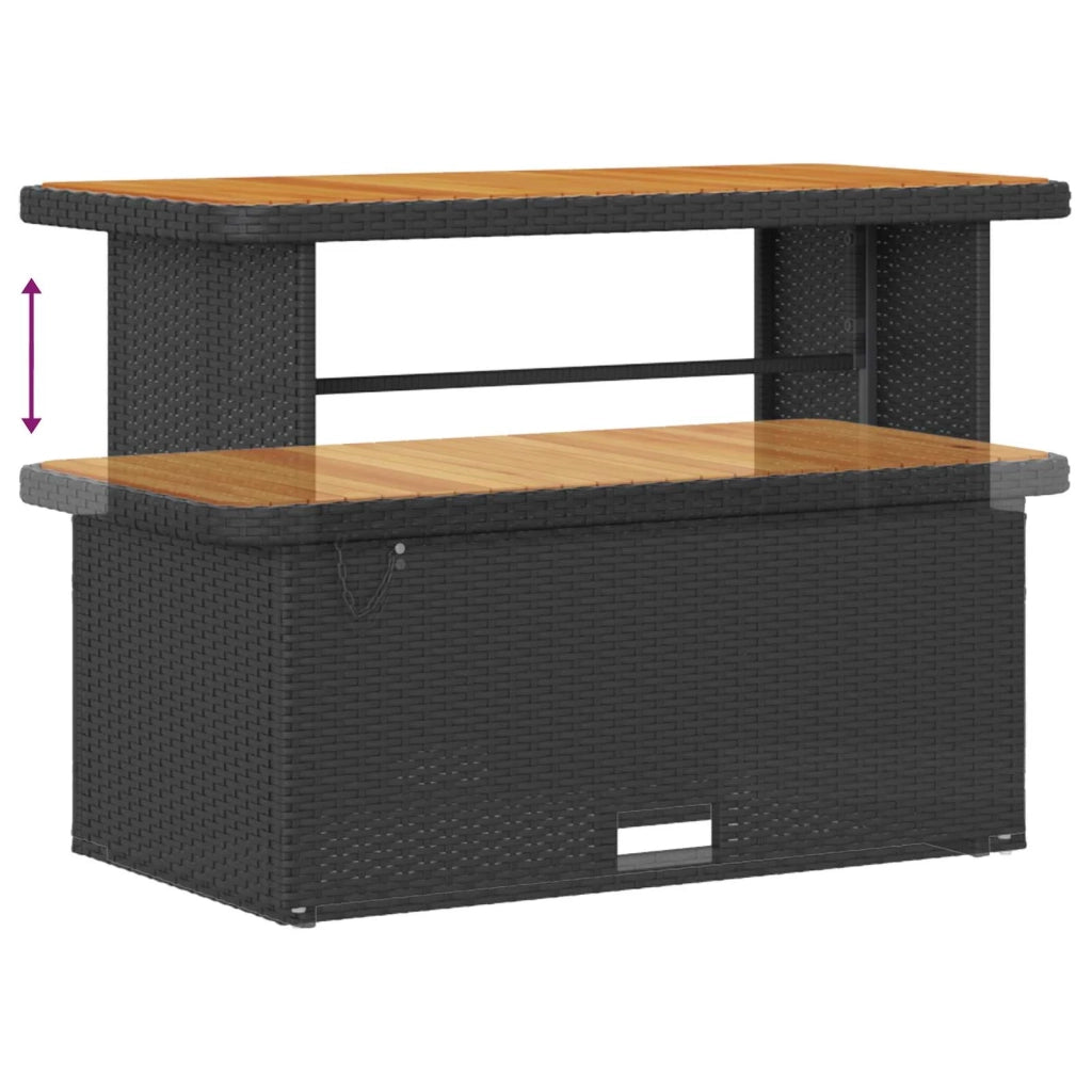 Set Divano da Giardino con cuscino 18 pcs Nero polyrattan 3365189