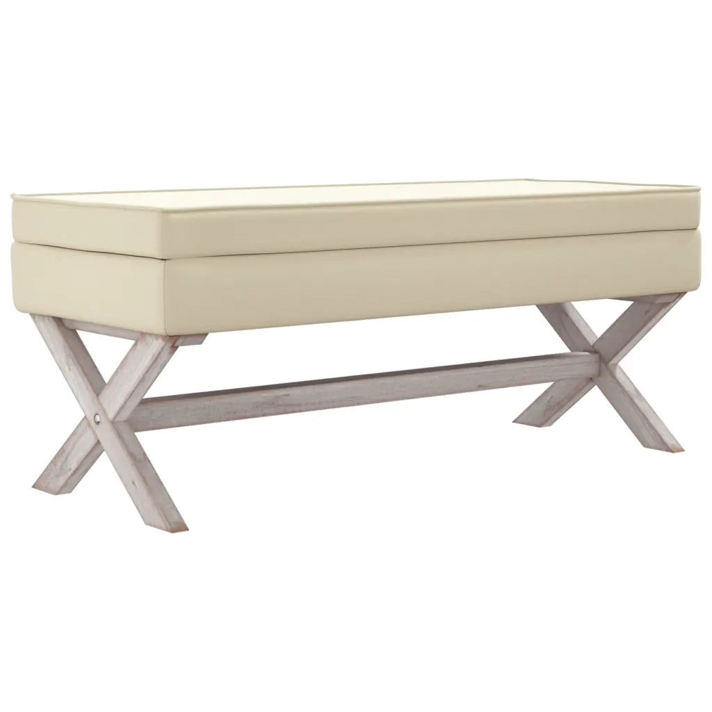Sgabello Portaoggetti 110x45x49 cm in Lino 344522