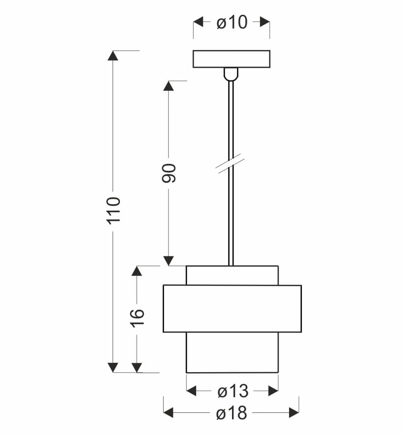 Lampada a sospensione Candellux Spiega E27 Ø18 ottone