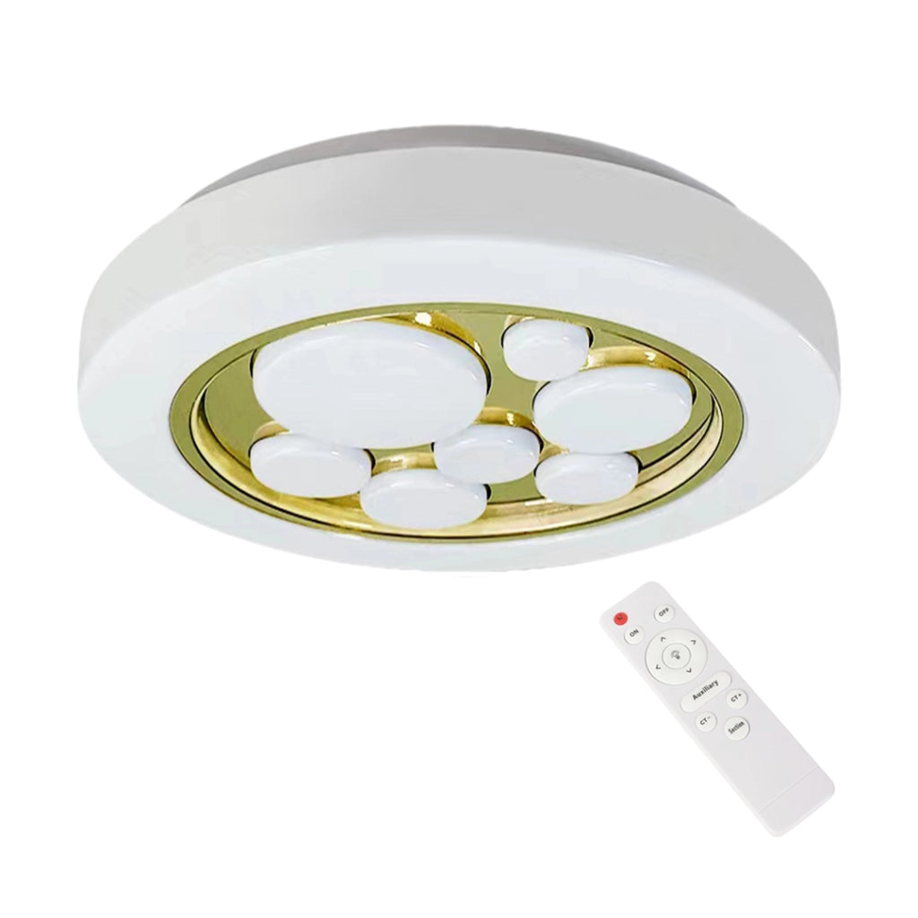 Plafoniera LED Milagro Bubbles Ø39 30W oro telecomando