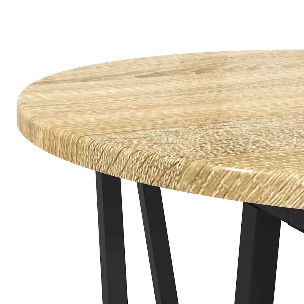 Set tavolini 2 pz | Tavolo laterale Rovere Sonoma e Nero