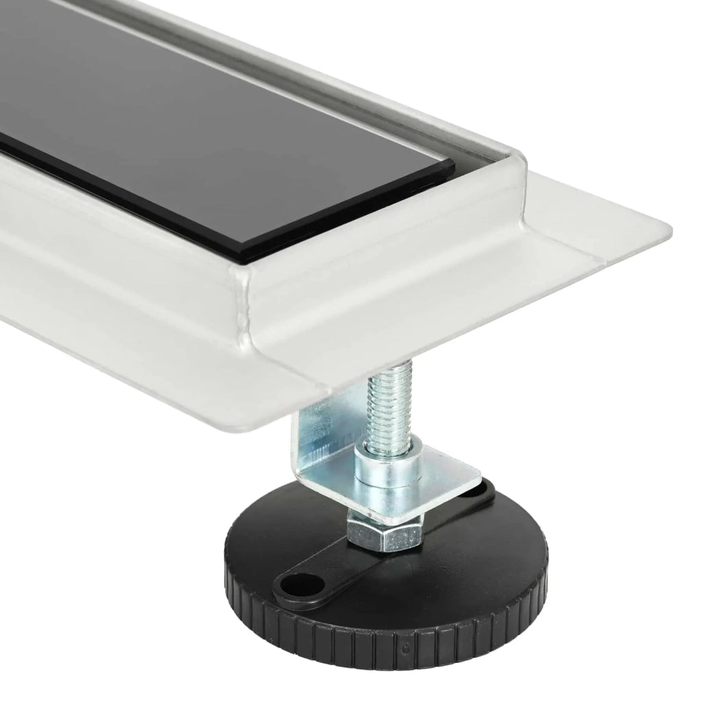 Drenaggio doccia con copertura in vetro Nero 80 cm 42015952