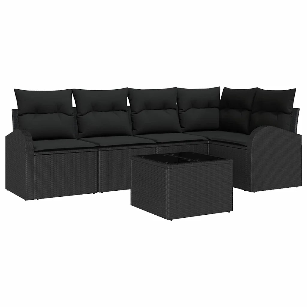 Set di divani con cuscino Nero Poliestere 3346053
