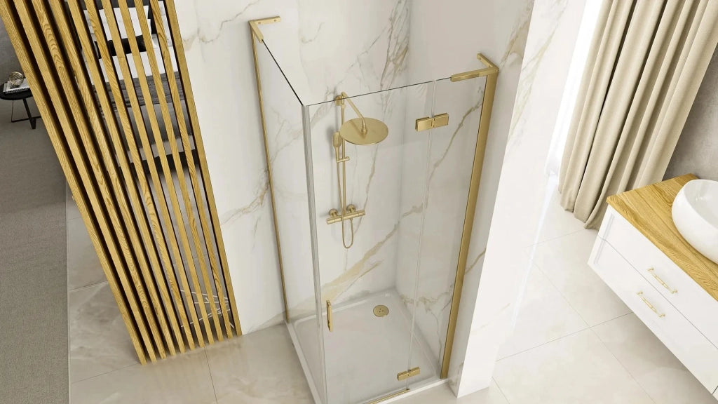 Cabina Doccia Rea Hugo 90x80 Gold Brush