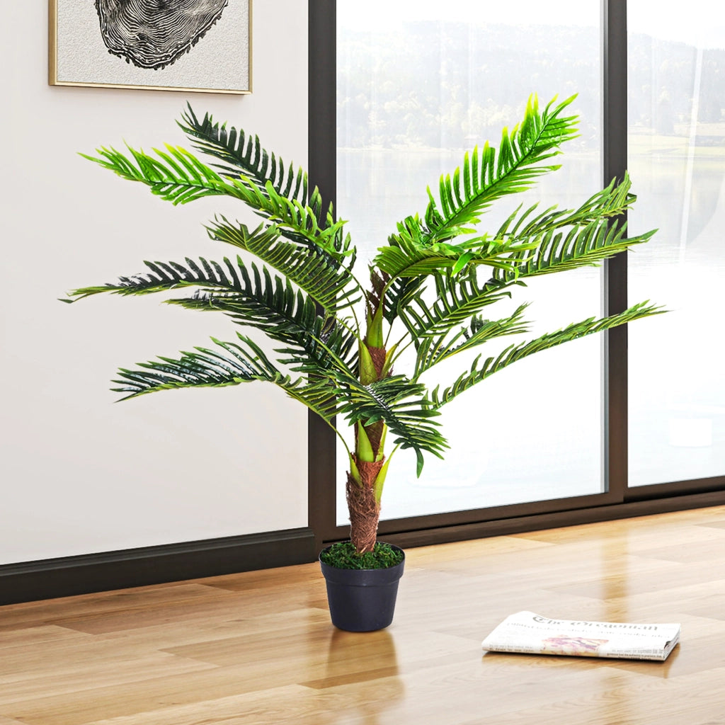 Palma Cycas Artificiale ¨C Minimal ¨C Verde 123cm con Vaso