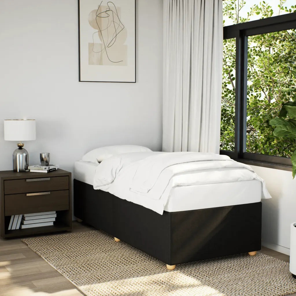 Giroletto senza Materasso Nero 90x200 cm in Tessuto 3284703