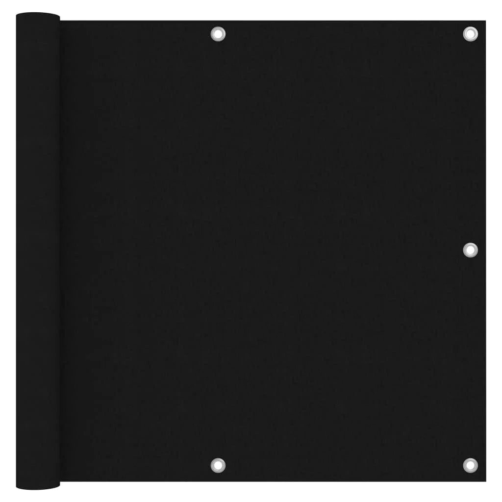 Paravento da balcone nero 90 x 500 cm tessuto oxford 02_0010282