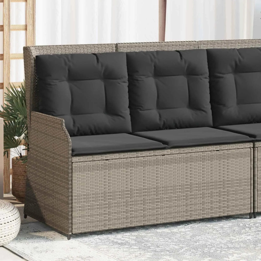 Panchina da giardino Grigio chiaro polyrattan 3394454