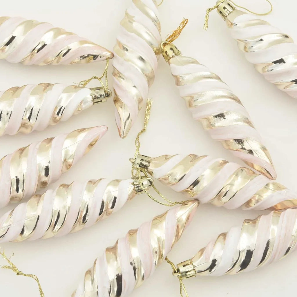 Palla a spirale di Natale 40 pz Champagne Plastica CFW1894187