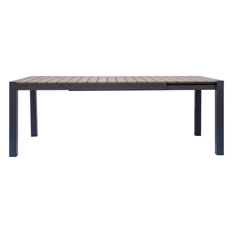 Tavolo Maiorca 160/210 Alluminio Antracite E Resinwood Moia