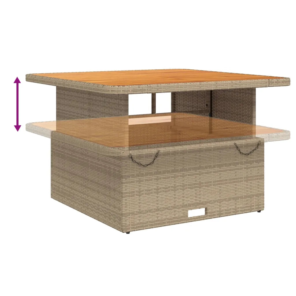 Set da Pranzo da Giardino 4 pz con Cuscini Beige in Polyrattan 3277417