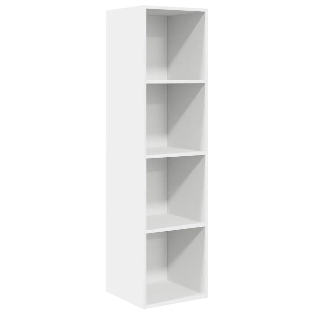 Mobile TV moderno a parete con vano contenitore 37 x 37 x 142 cm per installazione verticale o orizzontale realizzato in legno composito bianco 02_0047853