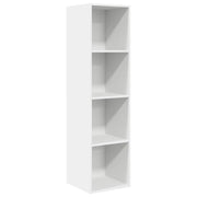 Mobile TV moderno a parete con vano contenitore 37 x 37 x 142 cm per installazione verticale o orizzontale realizzato in legno composito bianco 02_0047853