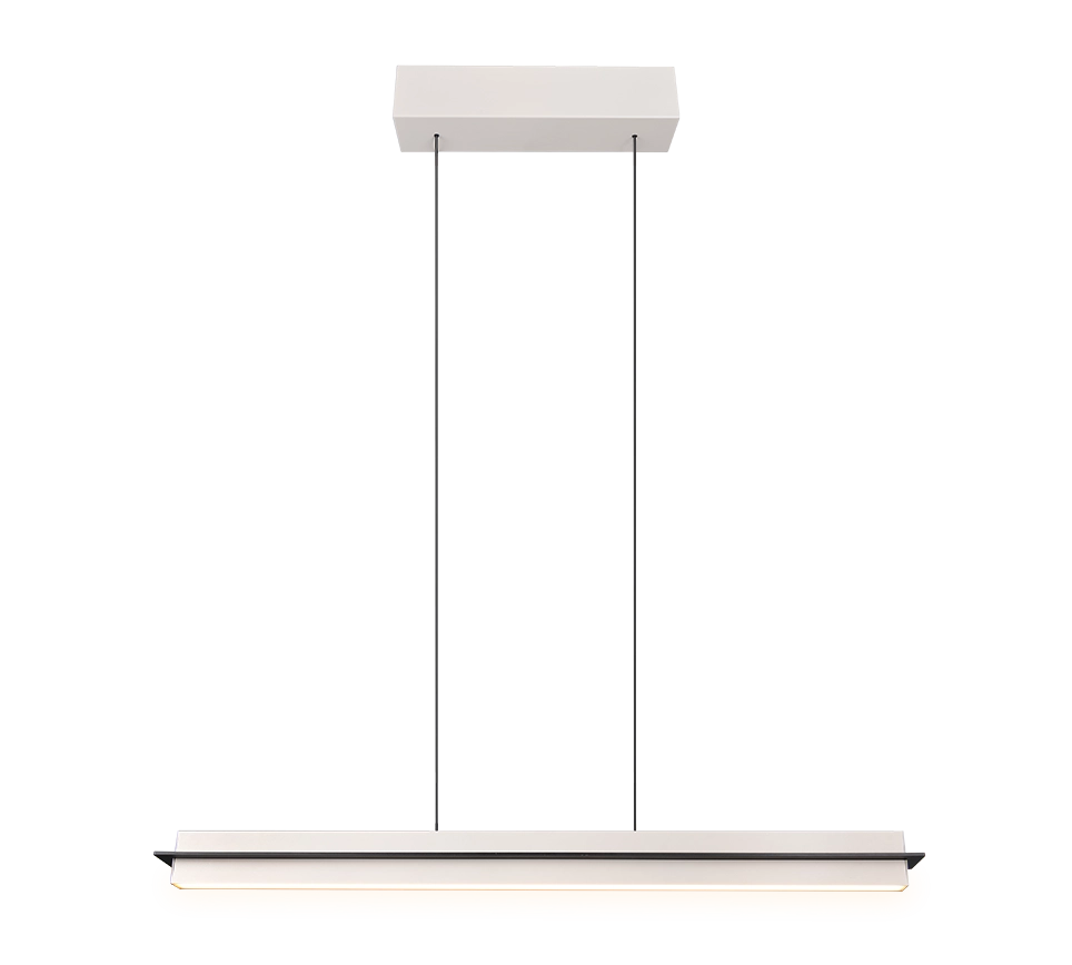 Lampada a sospensione LED, metallo, grigio caldo, L 95 cm, Emerson
