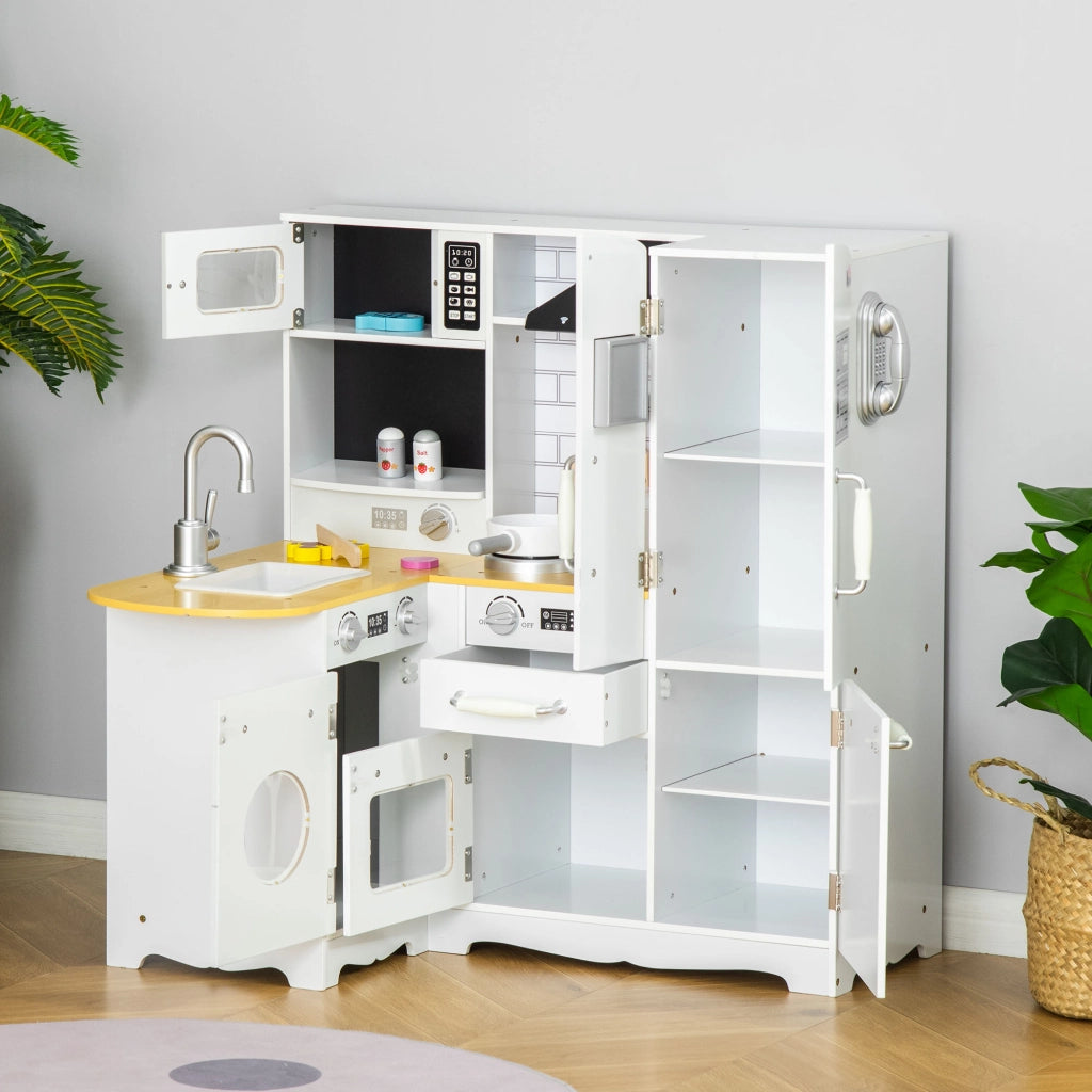 Cucina Giocattolo per Bambini 3-6 Anni con Accessori ¨C Minimal ¨C Bianco