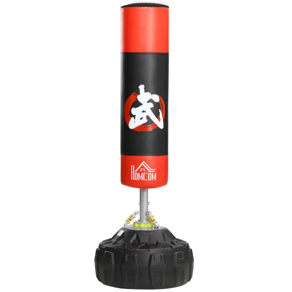 Sacco da Boxe da Terra 180 cm con Ventose ¨C Zephmum ¨C Nero e Rosso
