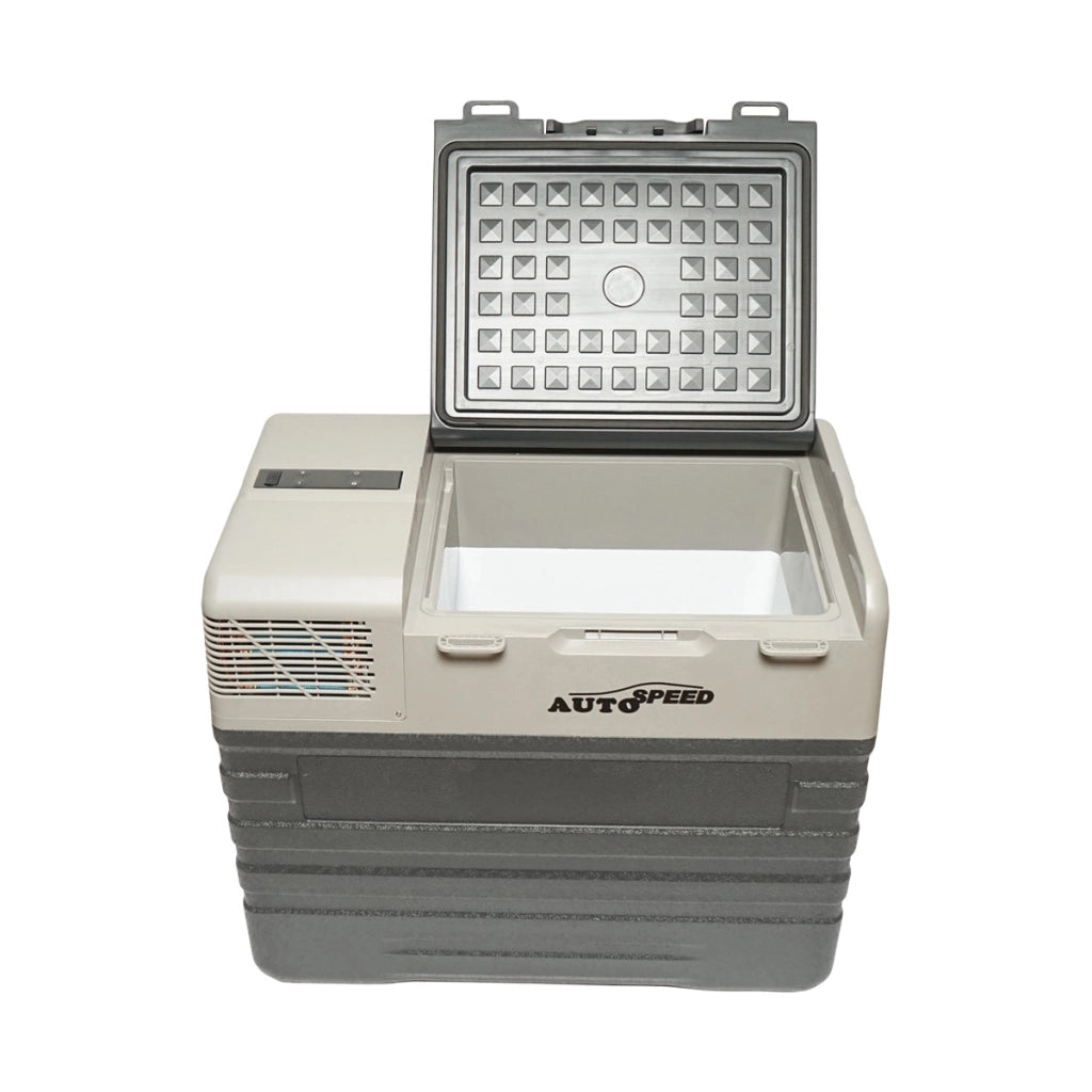 Frigorifero da auto con compressore e ruote tipo trolley 52L 12-24-220V 60W
