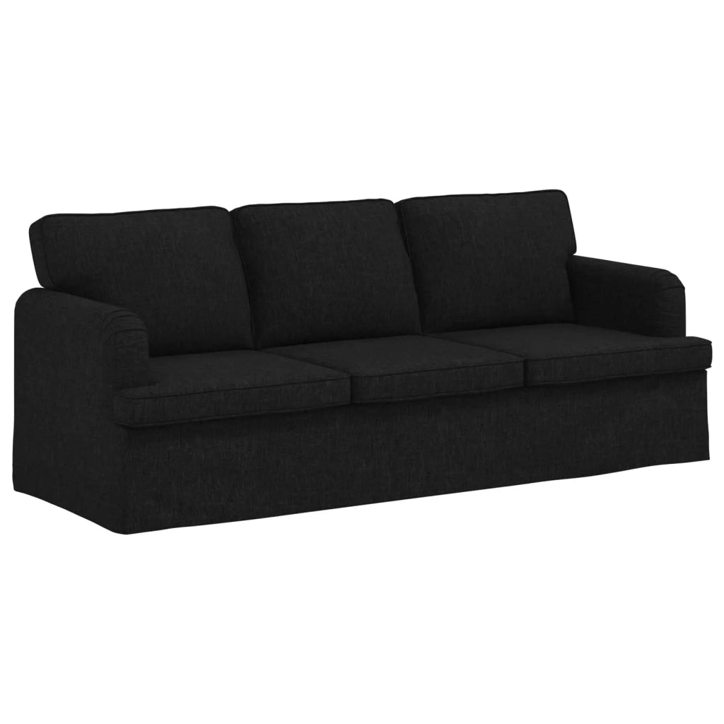 Divano Nero 201 x 80 x 85 cm Tessuto 42024499