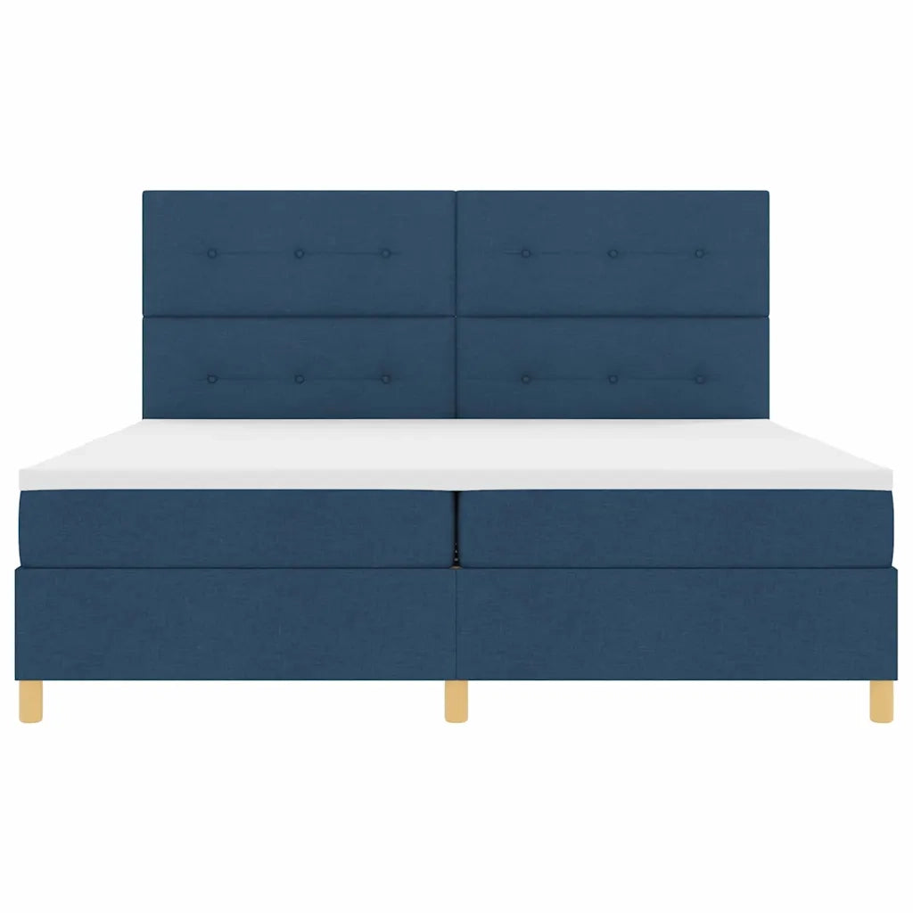 Letto a molle con materasso Blu 200 x 200 cm Tessuto 3339650