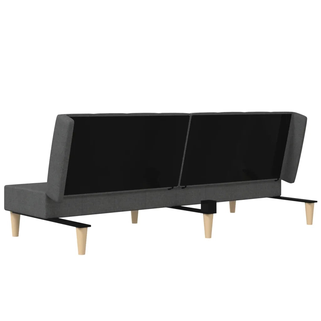 Divano letto | Sof¨¤ letto | Letto singolo a 2 Posti Grigio Scuro in Tessuto