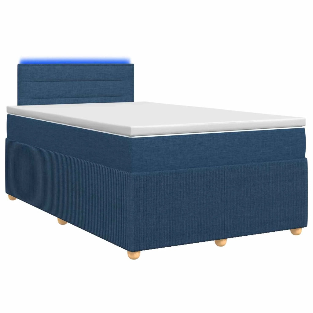 Letto box spring con materasso Blu 120 x 190 cm Tessuto 3452882