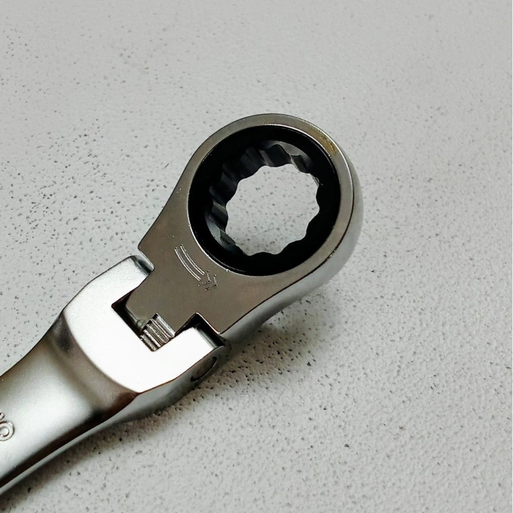 Benman 11mm chiave combinata a cricchetto snodata professionale