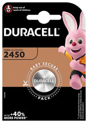 BATTERIA a BOTTONE al litio CR2450 DURACELL 3V