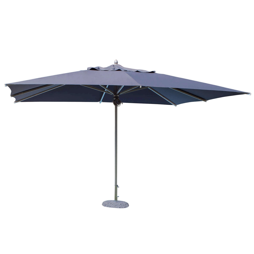 OMBRELLONE CRISTAL CON TELO GRIGIO SCURO 3 X 3 MT