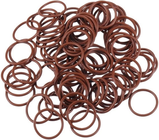 Set di O-Ring 15mm ID x 2mm CS - 100 pezzi - O-Ring universale - Gomma FKM - Afdichtingsring