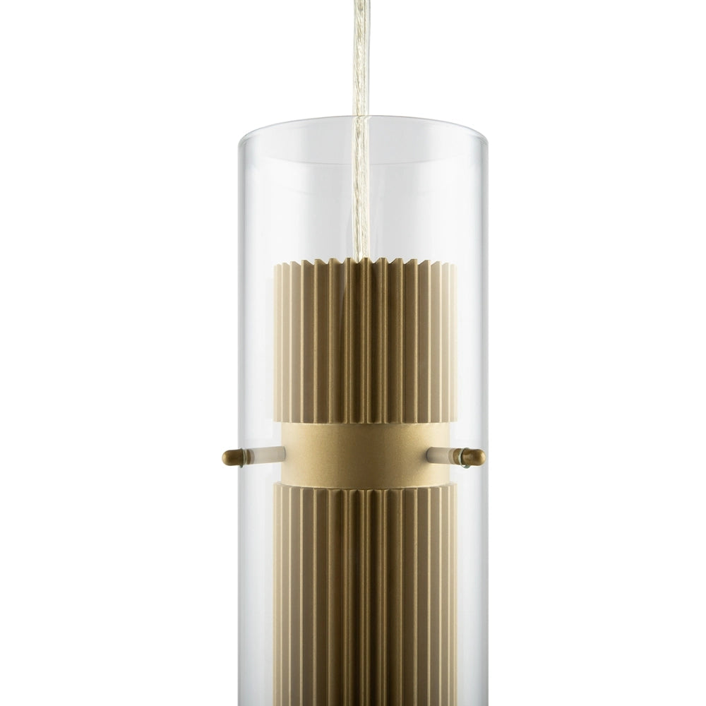 Lampada a sospensione tubo vetro Maytoni Dynamics oro