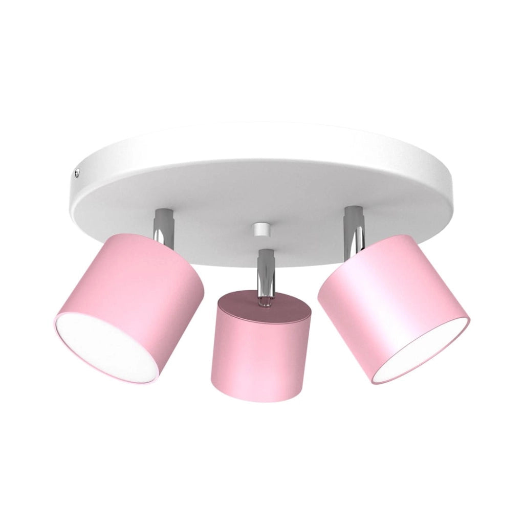 Plafoniera Milagro Dixie 3 luci GX53 20W rosa Ø30cm