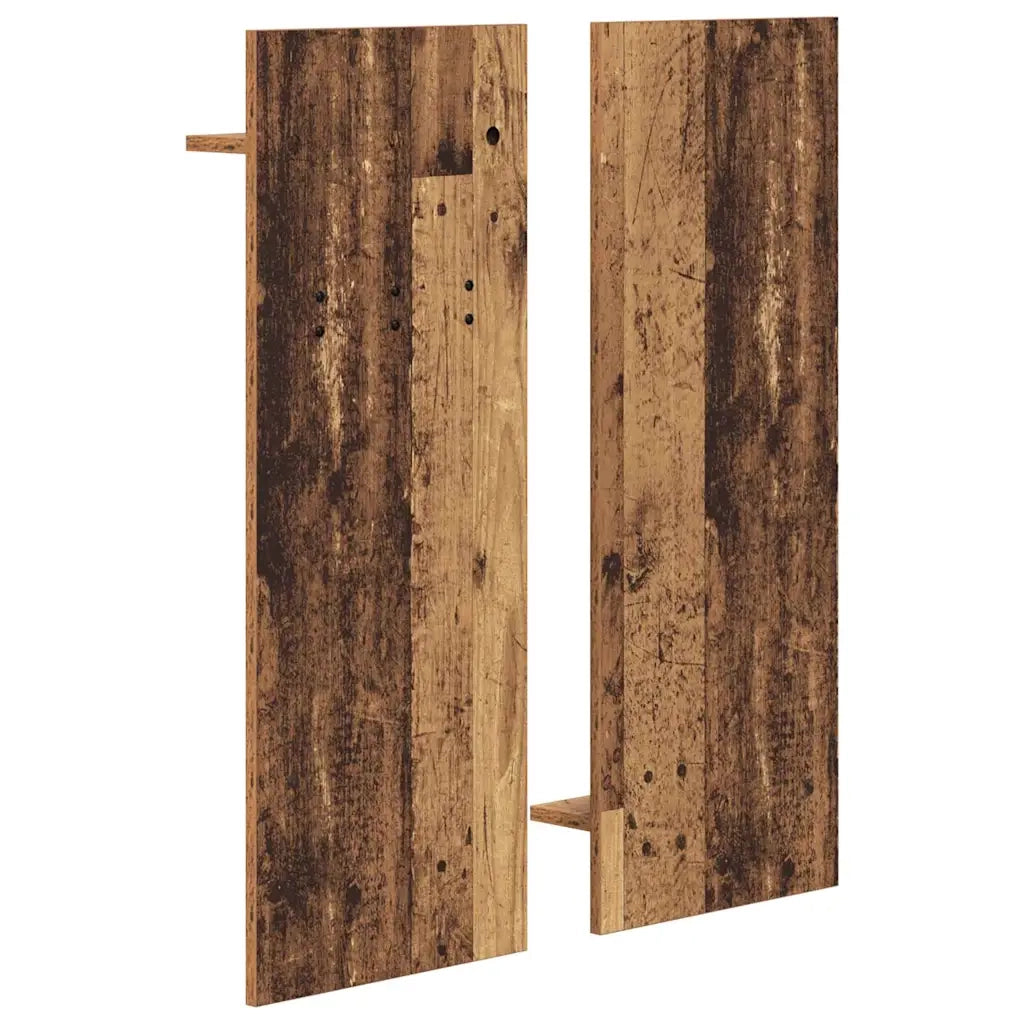 Appendiabiti a muro con specchio-Attaccapanni con specchio Legno vecchio 70 x 10 x 90 cm