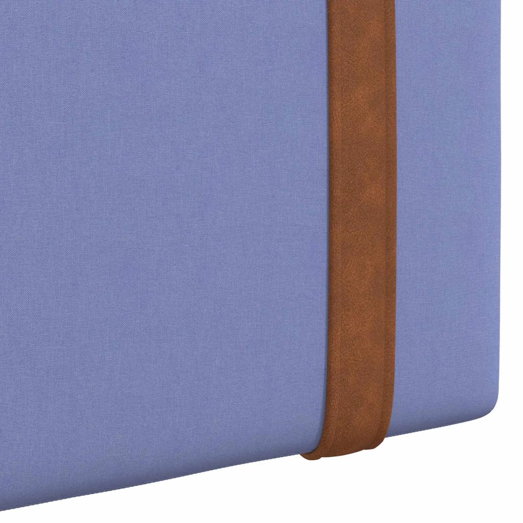 Testiera sospesa Con luce LED Blu jeans PU Antico 3423905