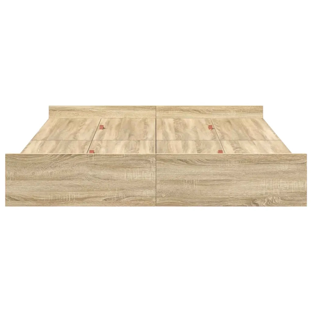 Struttura letto con contenitore Rovere Sonoma 140 x 200 cm 3335295