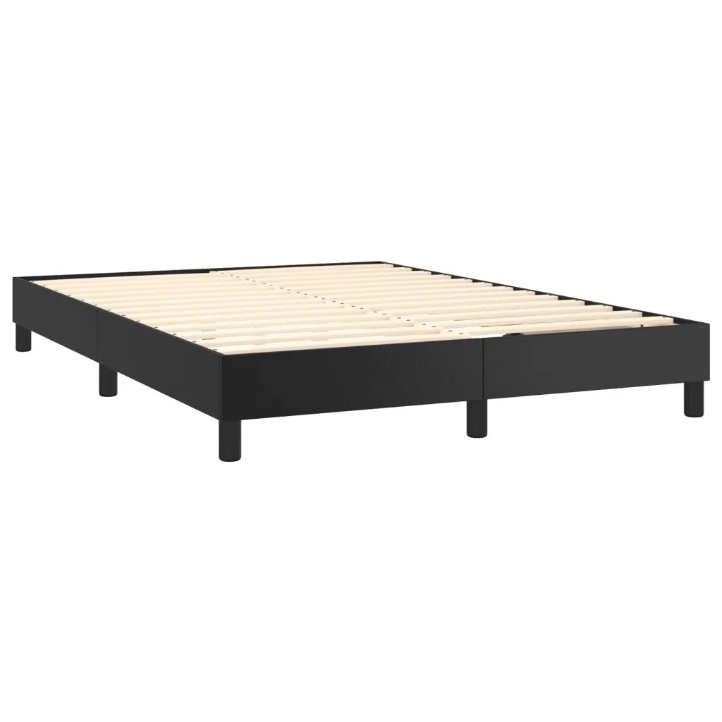 Giroletto a Molle con Materasso Nero 140x200 cm in Similpelle 3141065
