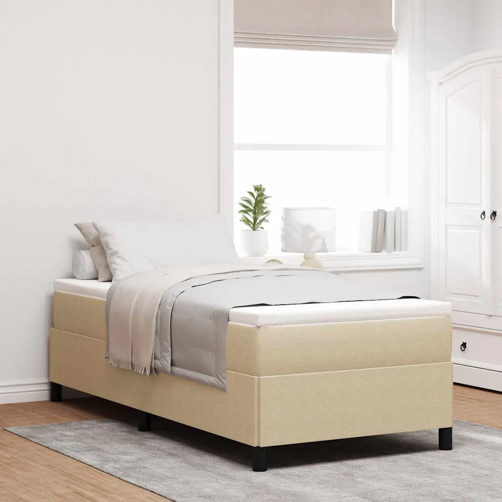 Letto a molle Grigio Verde 100 x 200 cm Tessuto in Cords 42006956