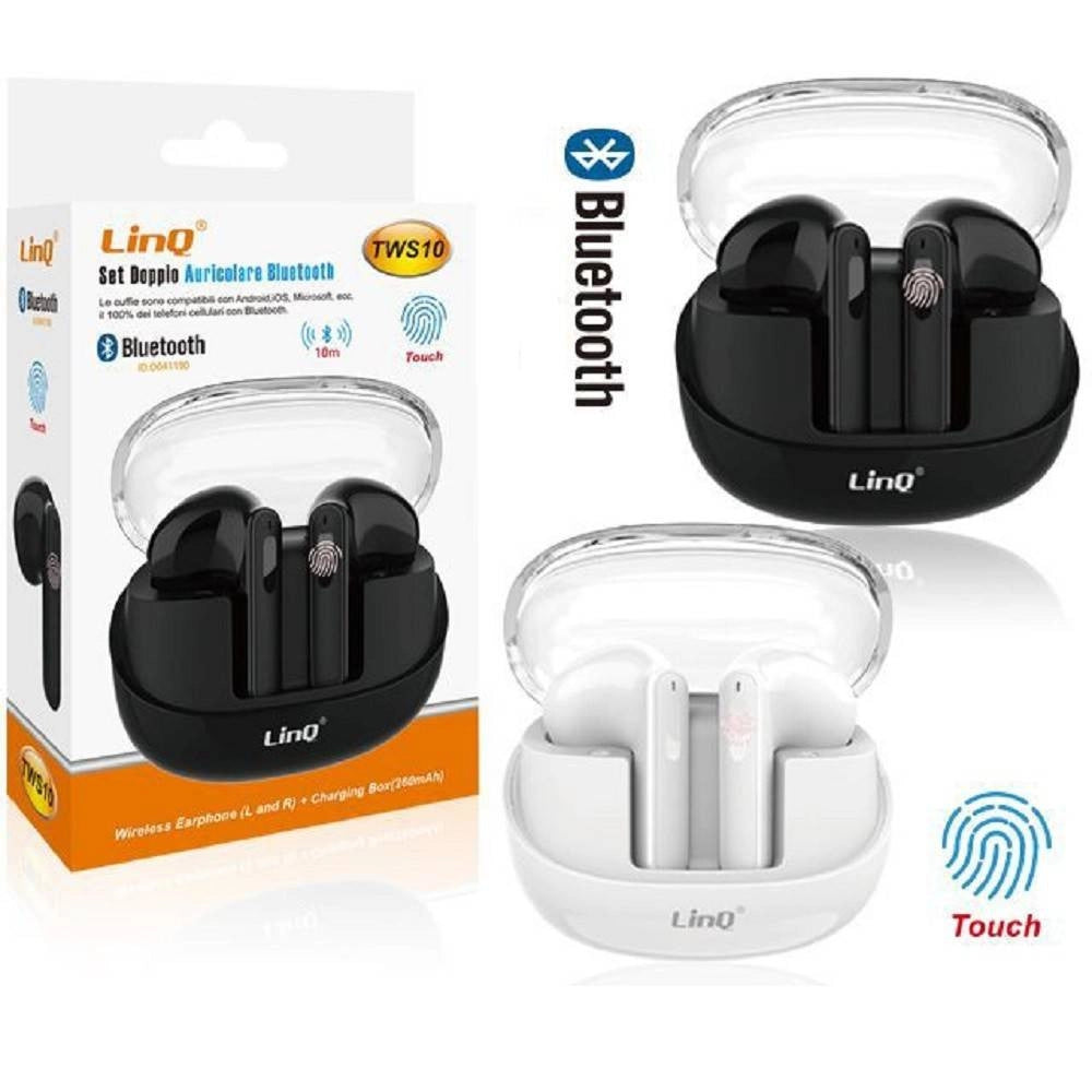 Trade Shop - Auricolari Bluetooth Tws10 Con Microfono Cuffie Senza Fili Stereo Wireless Sport -