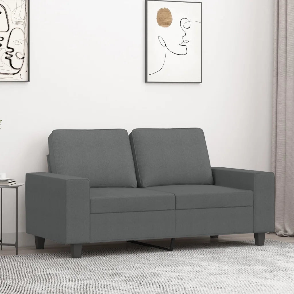 Divano a 2 Posti-Sofa 2 Posti Grigio Scuro 120 cm in Tessuto 254808
