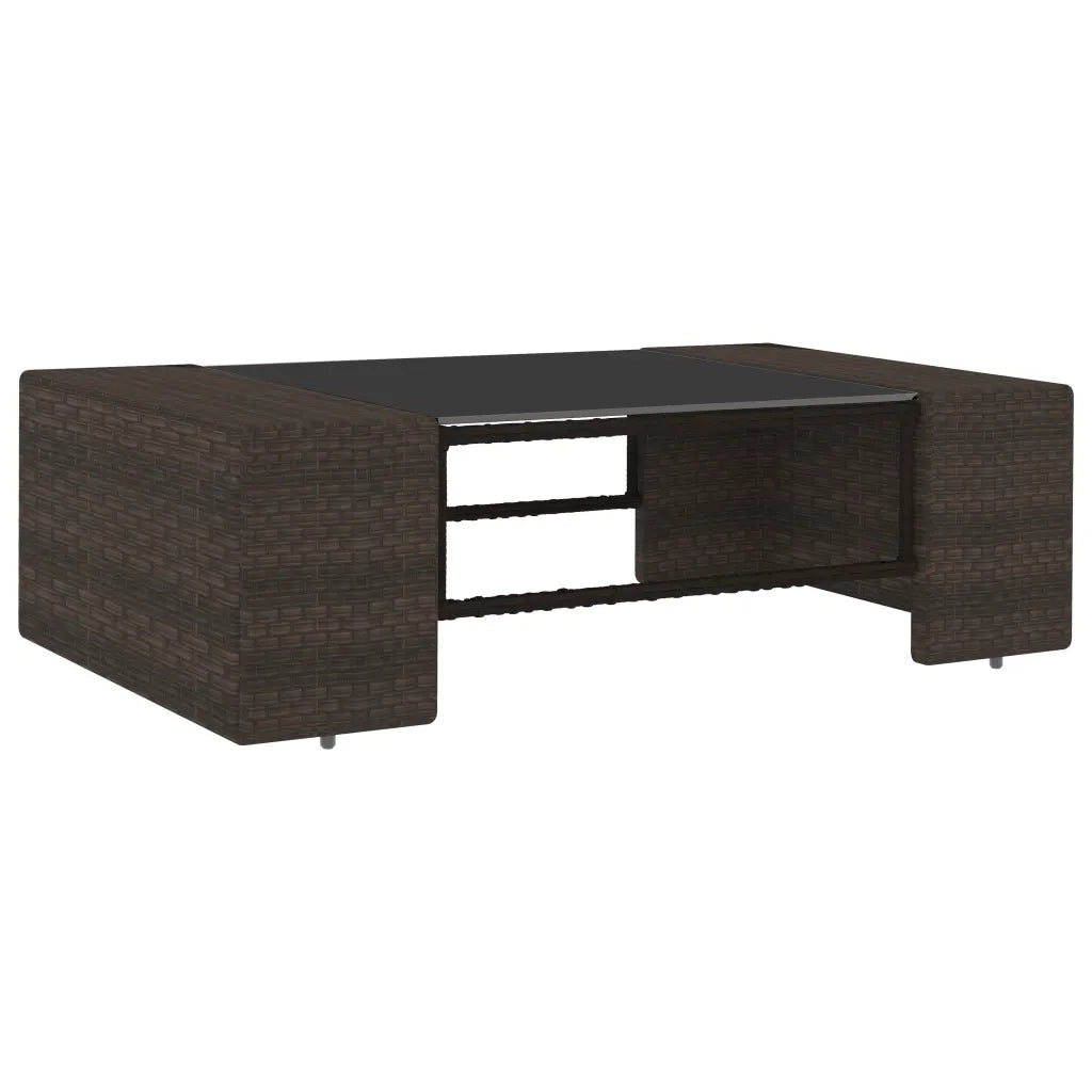 Set Divani da Giardino 2 pz in Polyrattan Marrone 49512