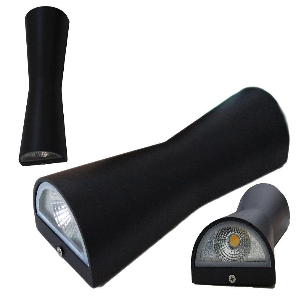 Trade Shop - Applique Lanterna A Parete Da Esterno 10w A Doppio Led 5w + 5w Luce 6500k -