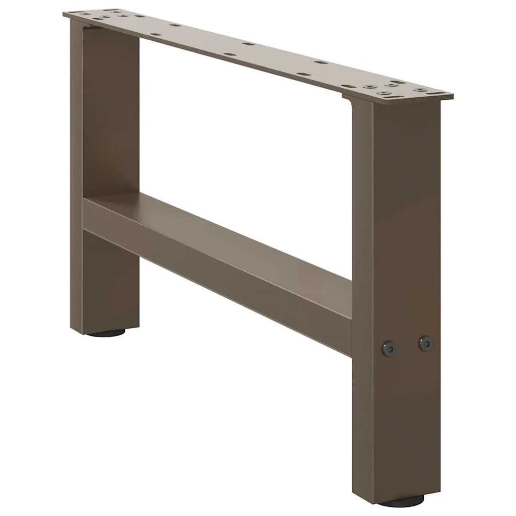 Gambe per Tavolino da Caff¨¨ in Acciaio Naturale 2 pz | Piede del tavolo 70x(30-31) cm Acciaio