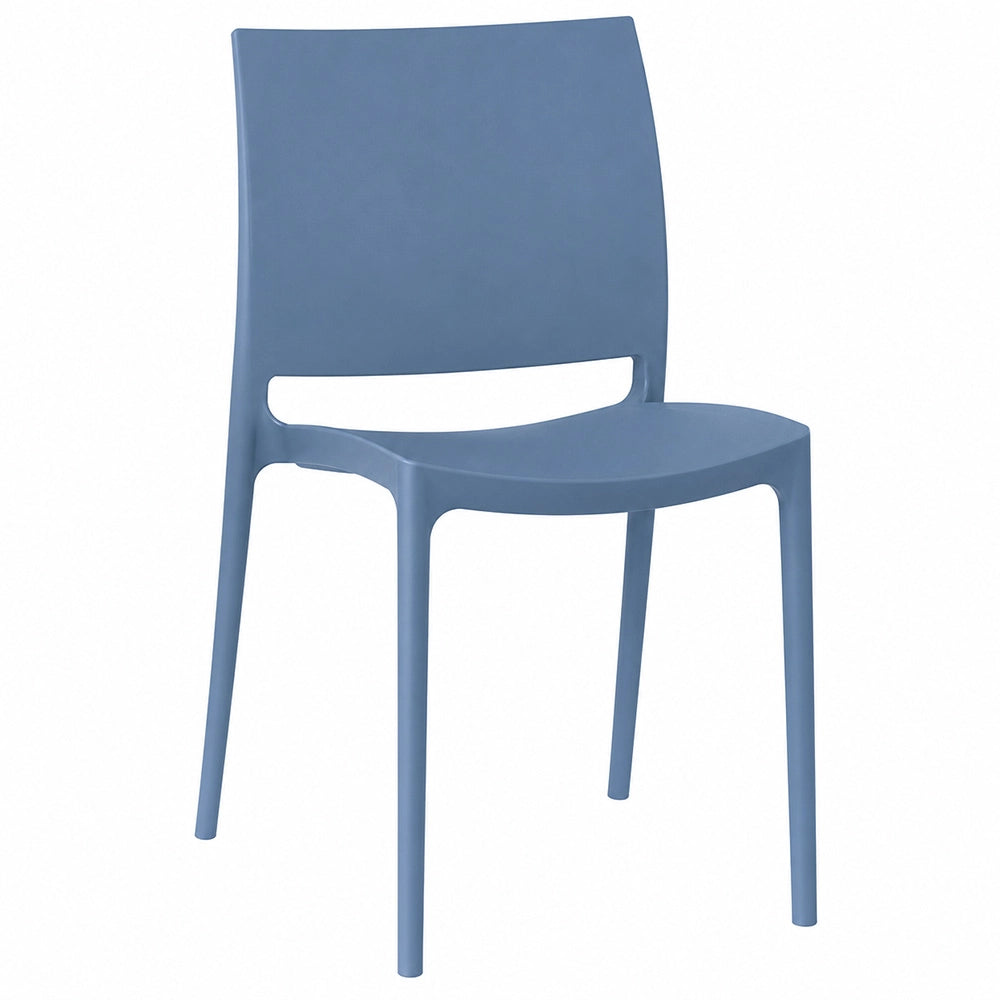Sedia da sala da pranzo Altea in plastica colore Blu modello comfort